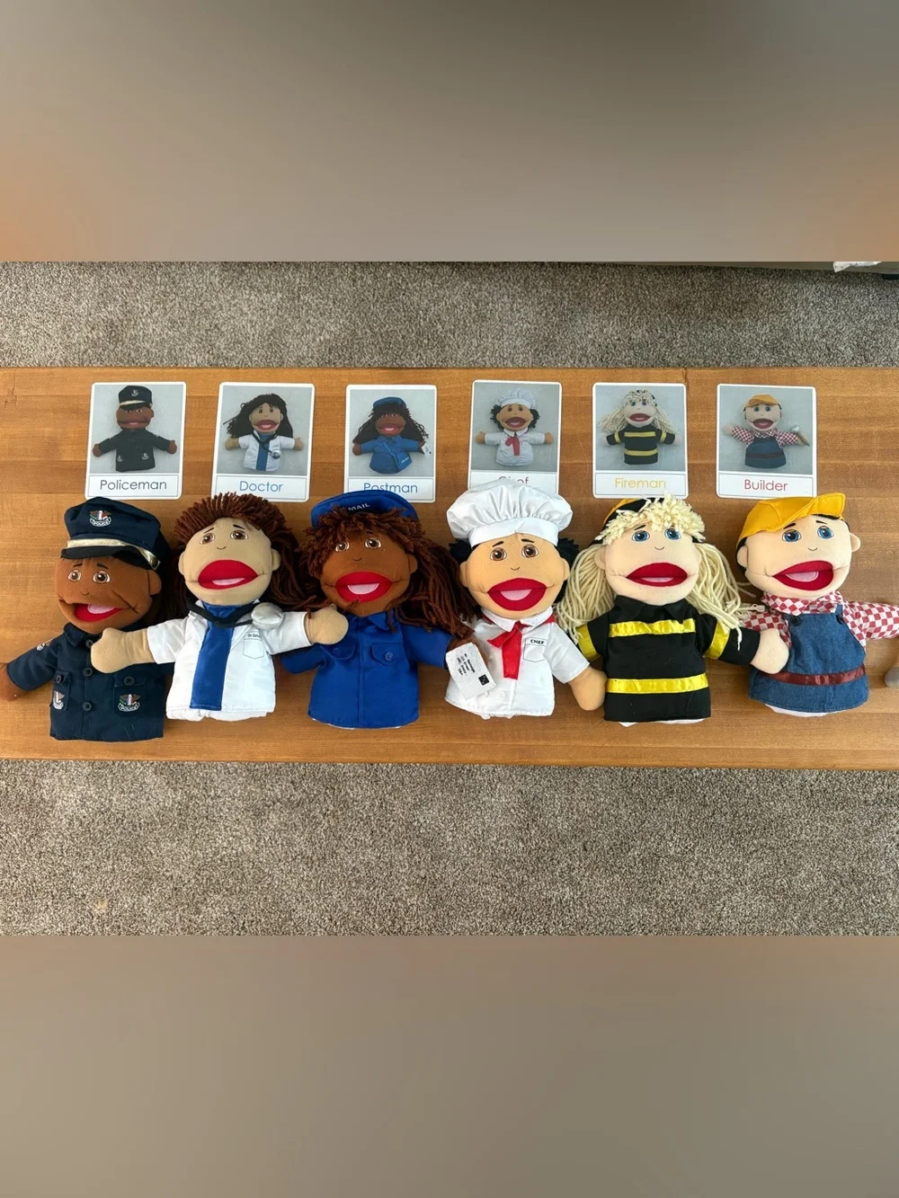 Marvel Career Puppet Set - Blue, Black, White, Yellow, Brown, Cream